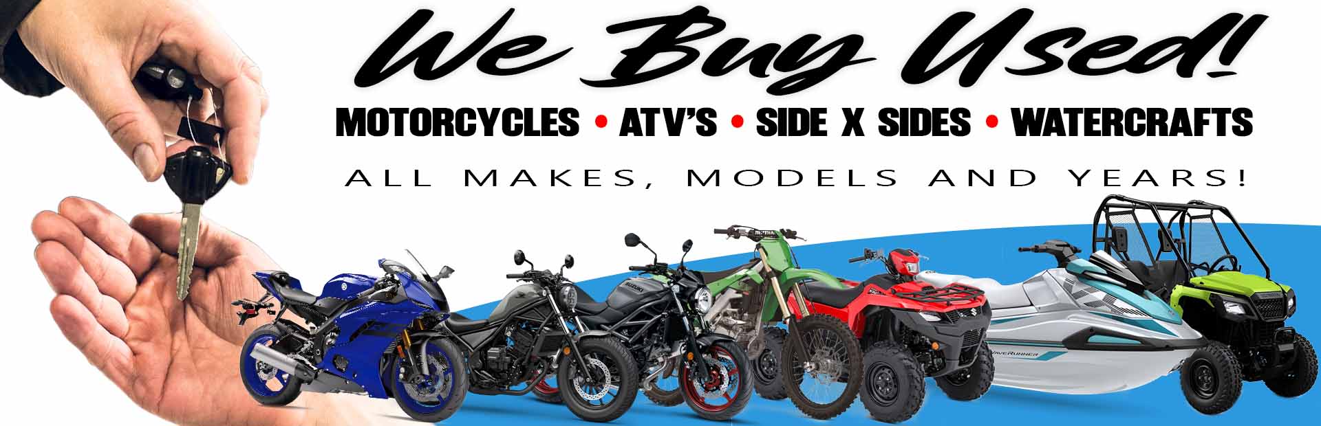 we buy used banner