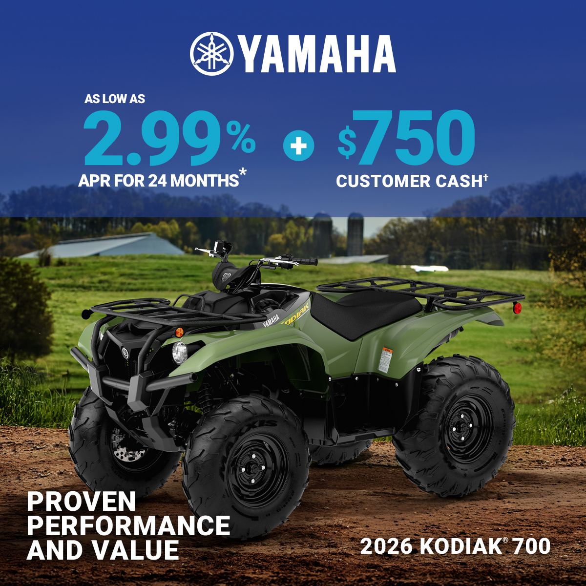 Yamaha LIMITED TIME OFFERS ON ATV! Banner